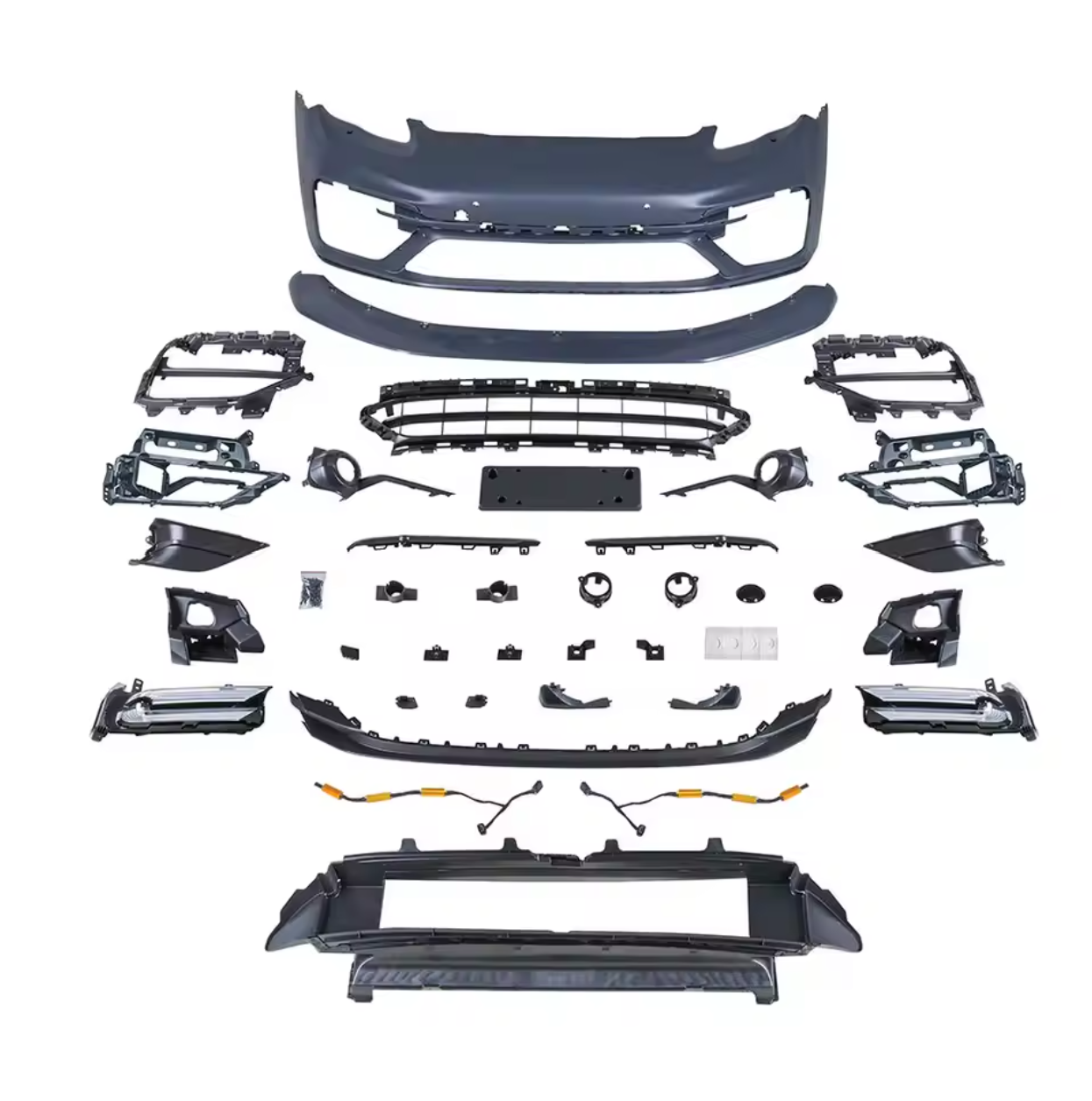 Turbo S style front bumper cover bolt-on unpainted